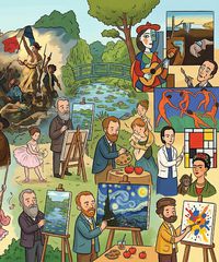 Explorarea marilor mișcări artistice europene și globale